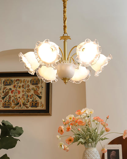 Floral Glass Chandelier
