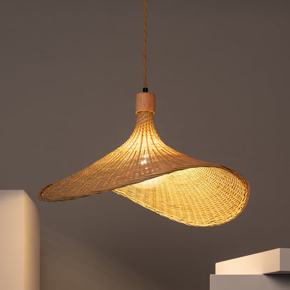Straw hat Pendant Light