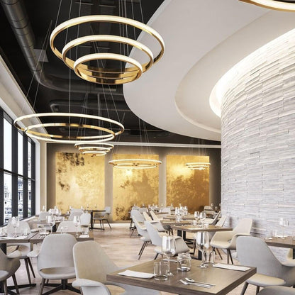 Ring Art Stairwell Chandelier