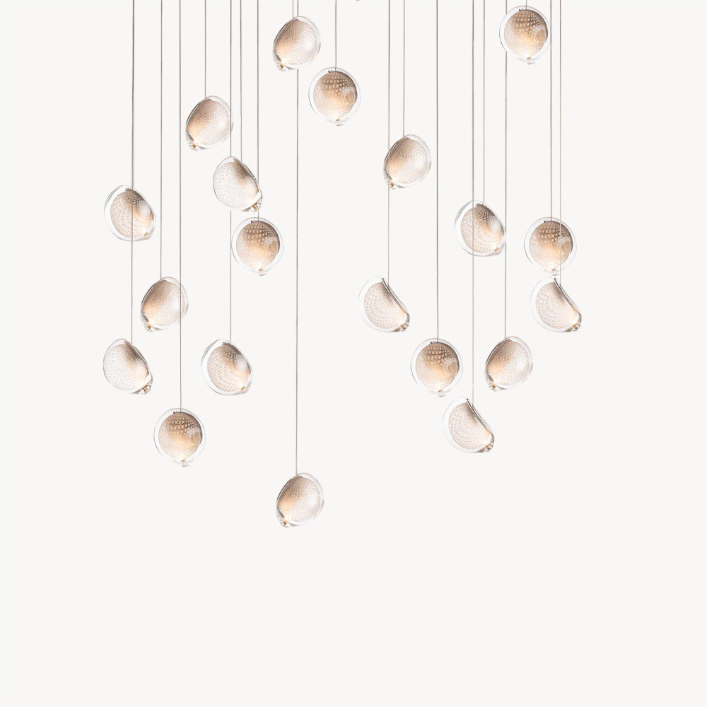 White and Clear Glass Pendant Light