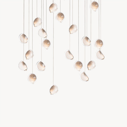 White and Clear Glass Pendant Light