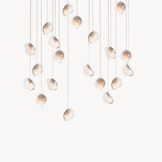 White and Clear Glass Pendant Light