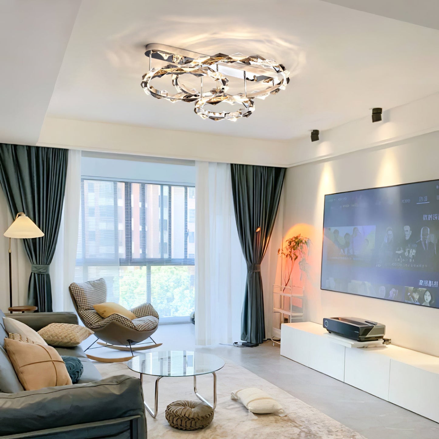 Rhombus Crystal Ceiling Lamp