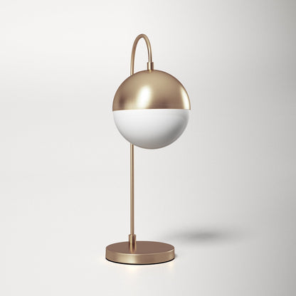 مصباح طاولة من خشب الأرز والطحالب 