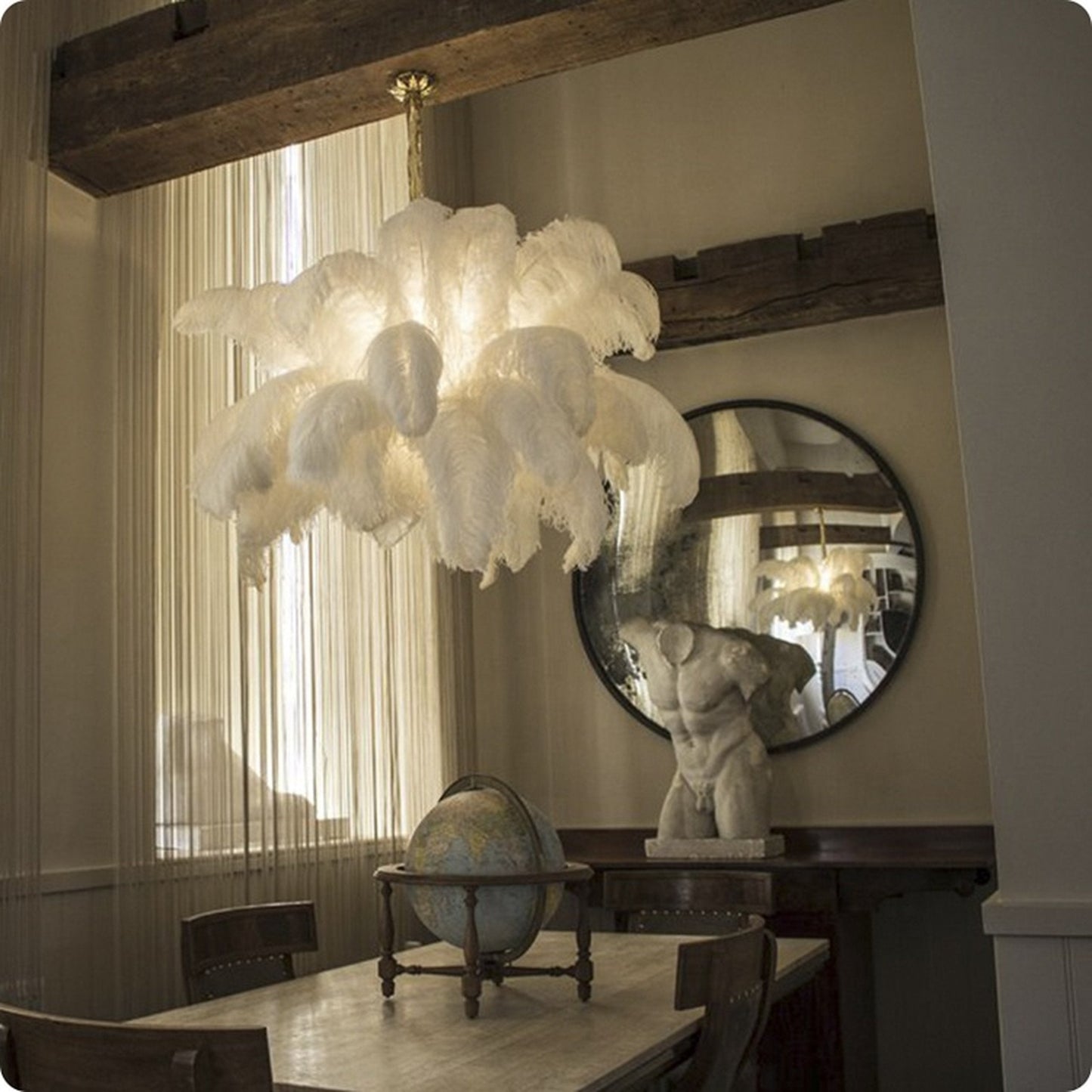 Ostrich Feather Chandeliers