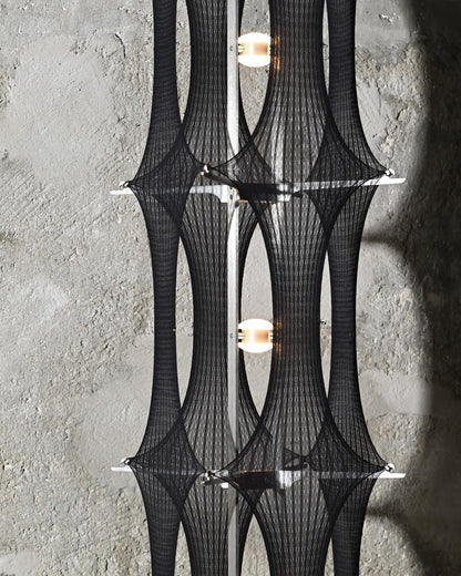 Noir Mesh Tower Floor Lamp
