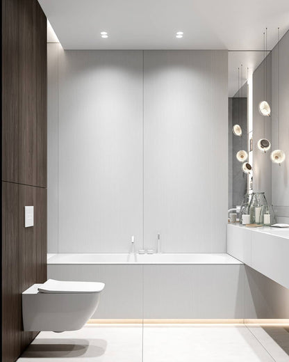 White and Clear Glass Pendant Light