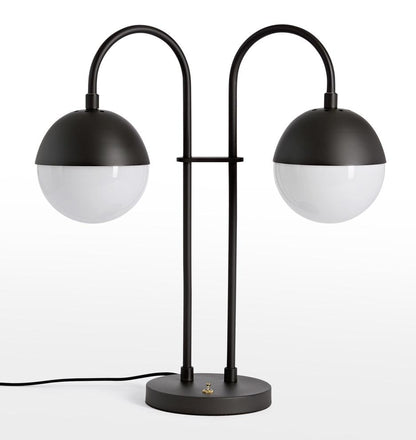 مصباح طاولة من خشب الأرز والطحالب 