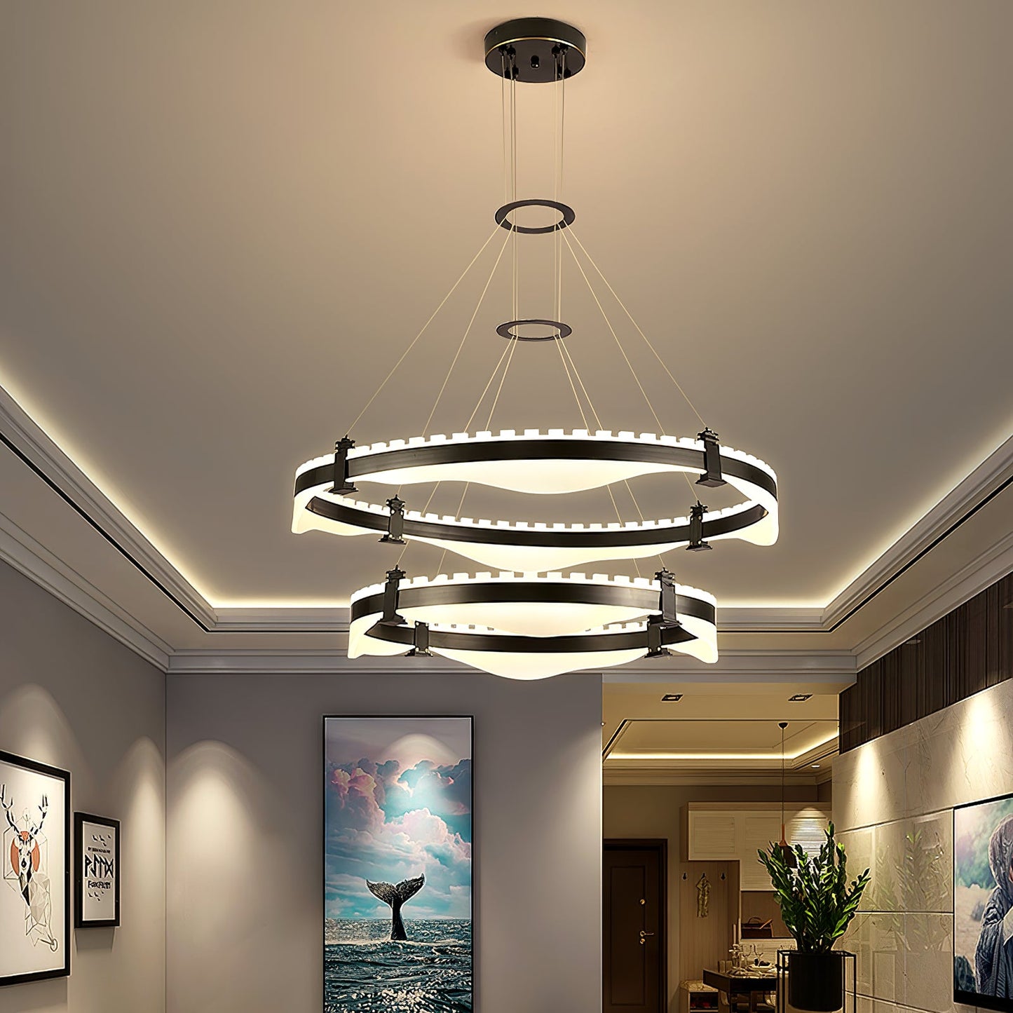 Ring Metallic Chandelier
