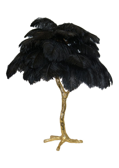 Ostrich Feather Table Lamp