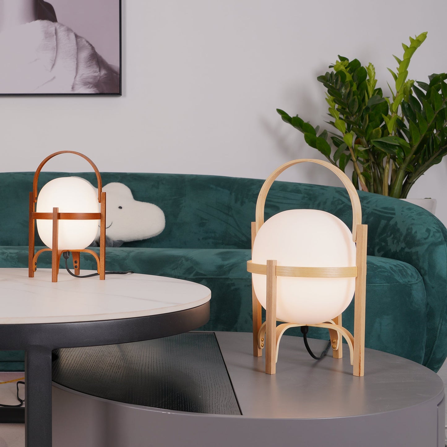 Lantern Glass Table Lamp