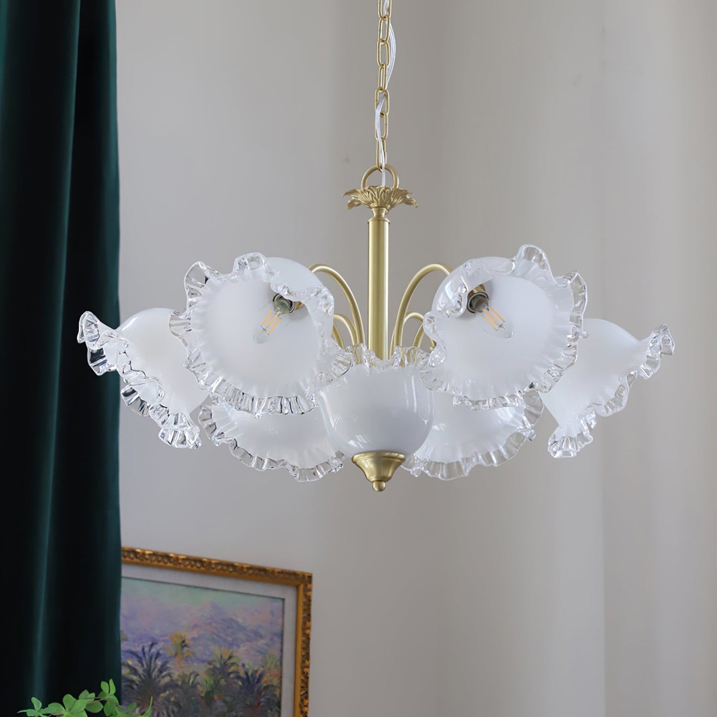 Floral Glass Chandelier