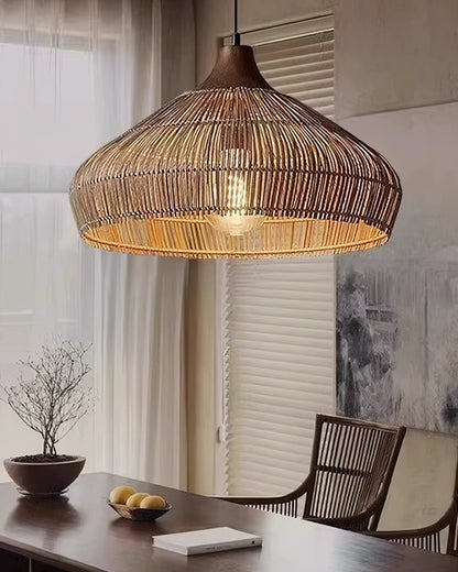 Wicker Rattan Pendant Light