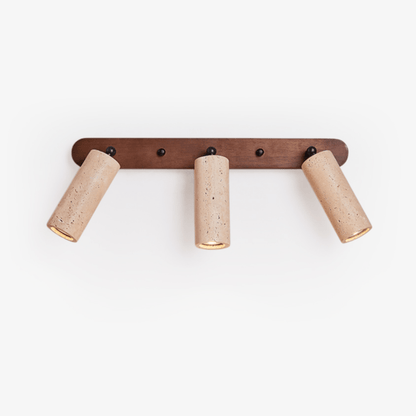 Travertine Triple Spotlight Wall Lamp
