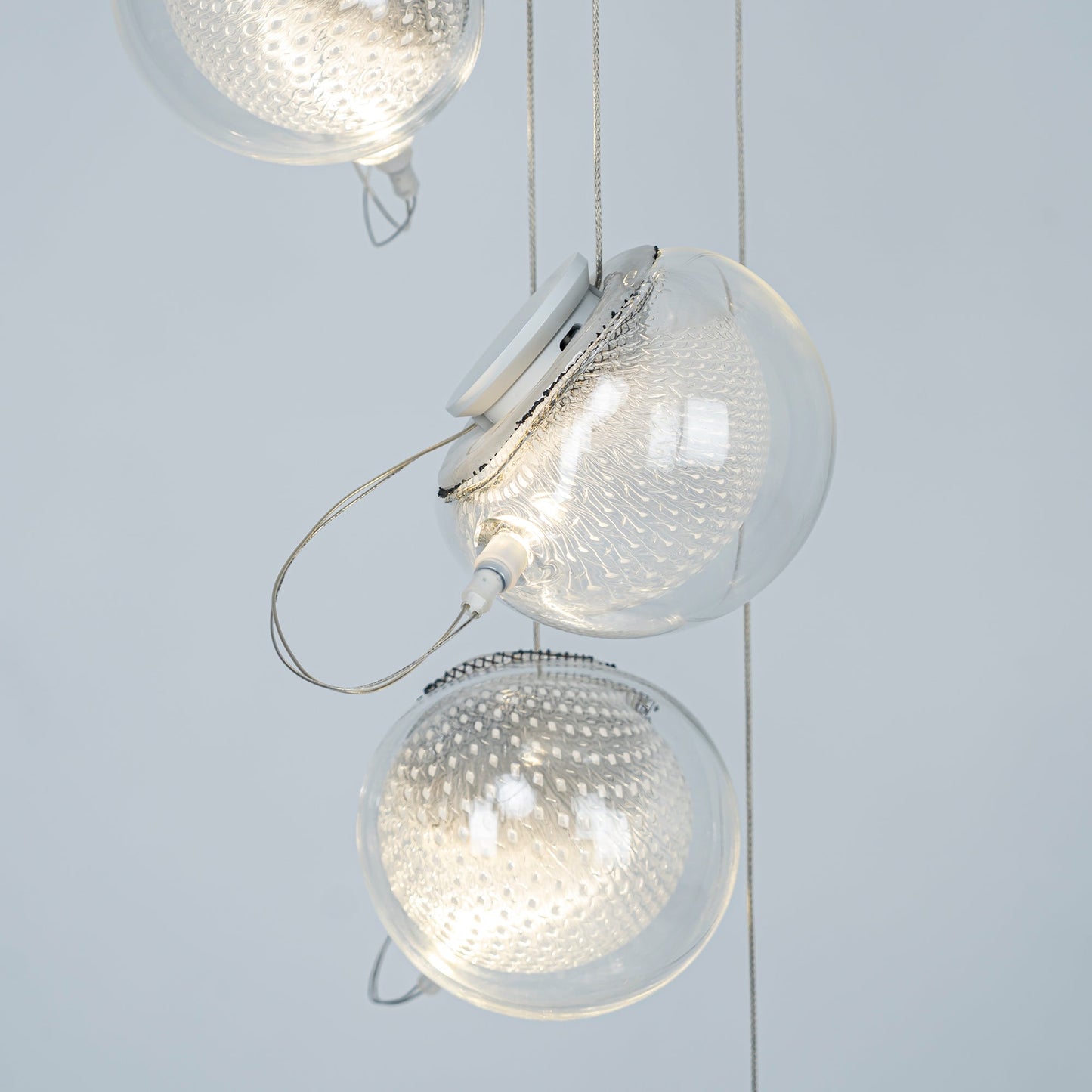 White and Clear Glass Pendant Light