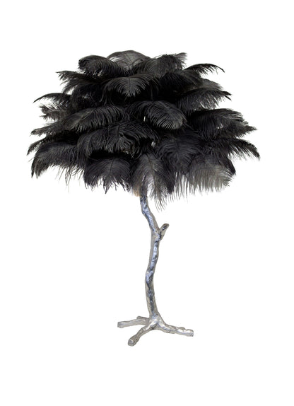 Ostrich Feather Table Lamp
