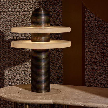 Alabaster Planes Table Lamp