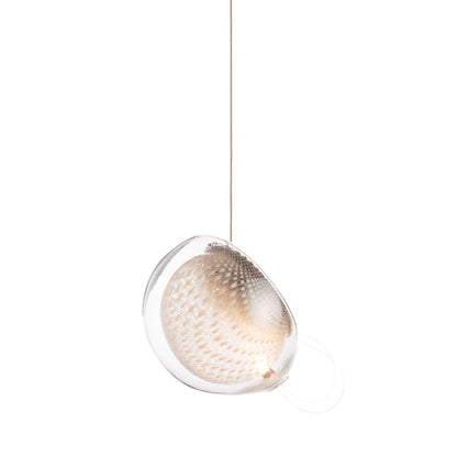 White and Clear Glass Pendant Light