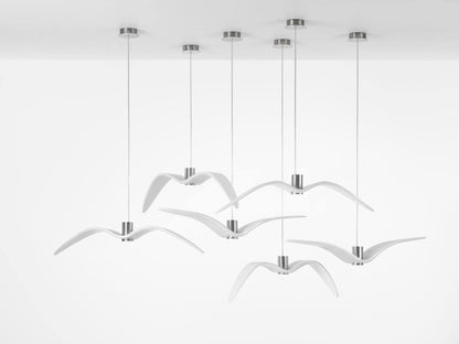 Night Birds Resin Pendant Lamp