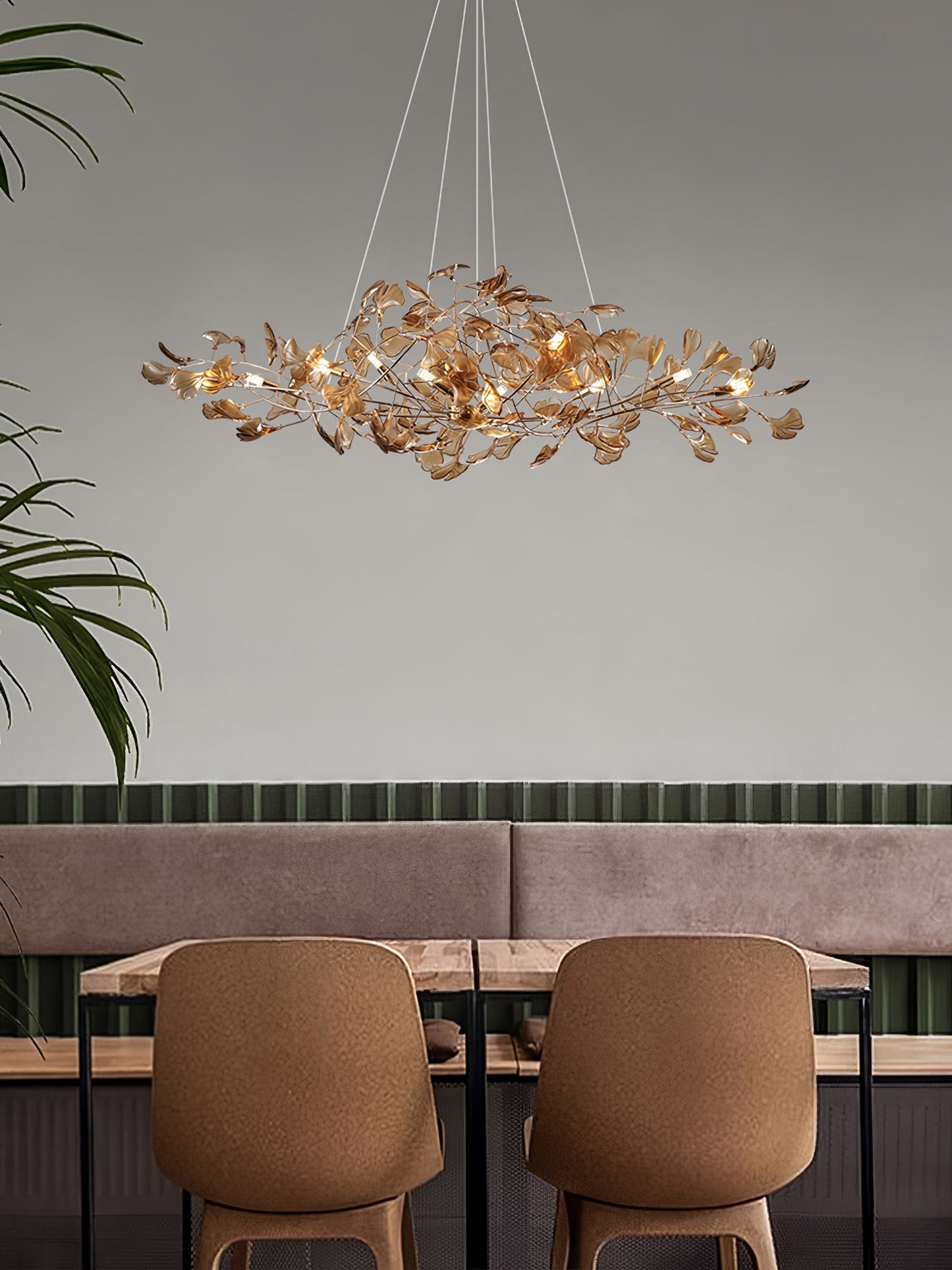 Acrylic Gingko Chandelier