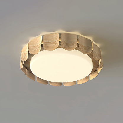 Wood Grain Pattern Ceiling Light