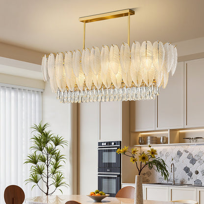 Greta Feather Crystal Chandelier
