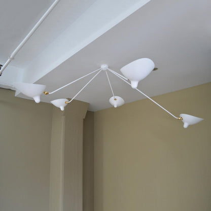 Leaning Serge Mouille Ceiling Lamp B