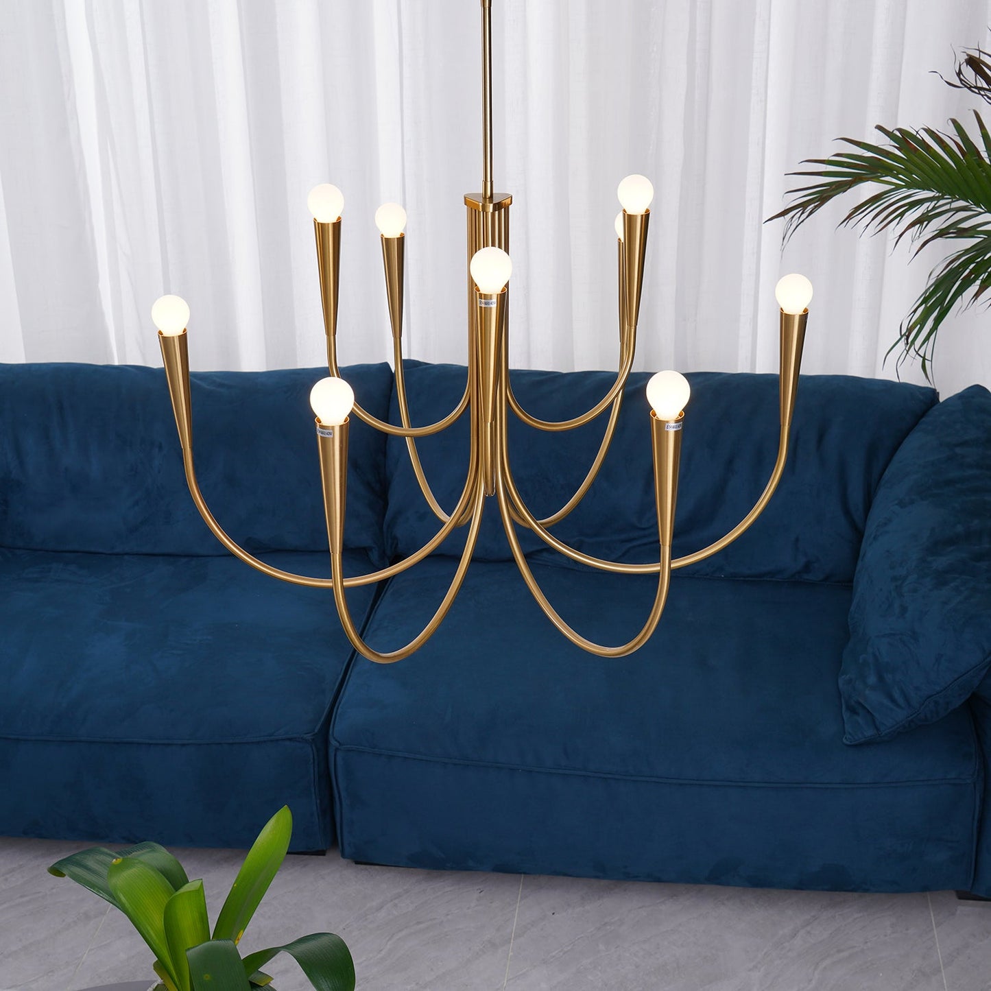 Swoop Arm Chandelier