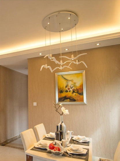 Night Birds Resin Pendant Lamp