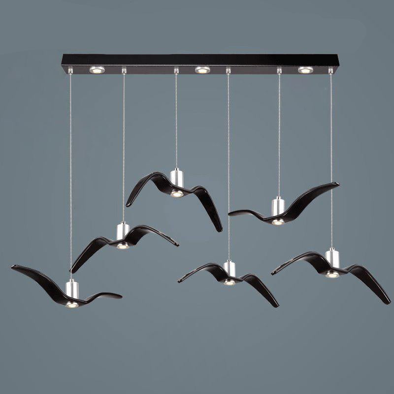 Night Birds Resin Pendant Lamp