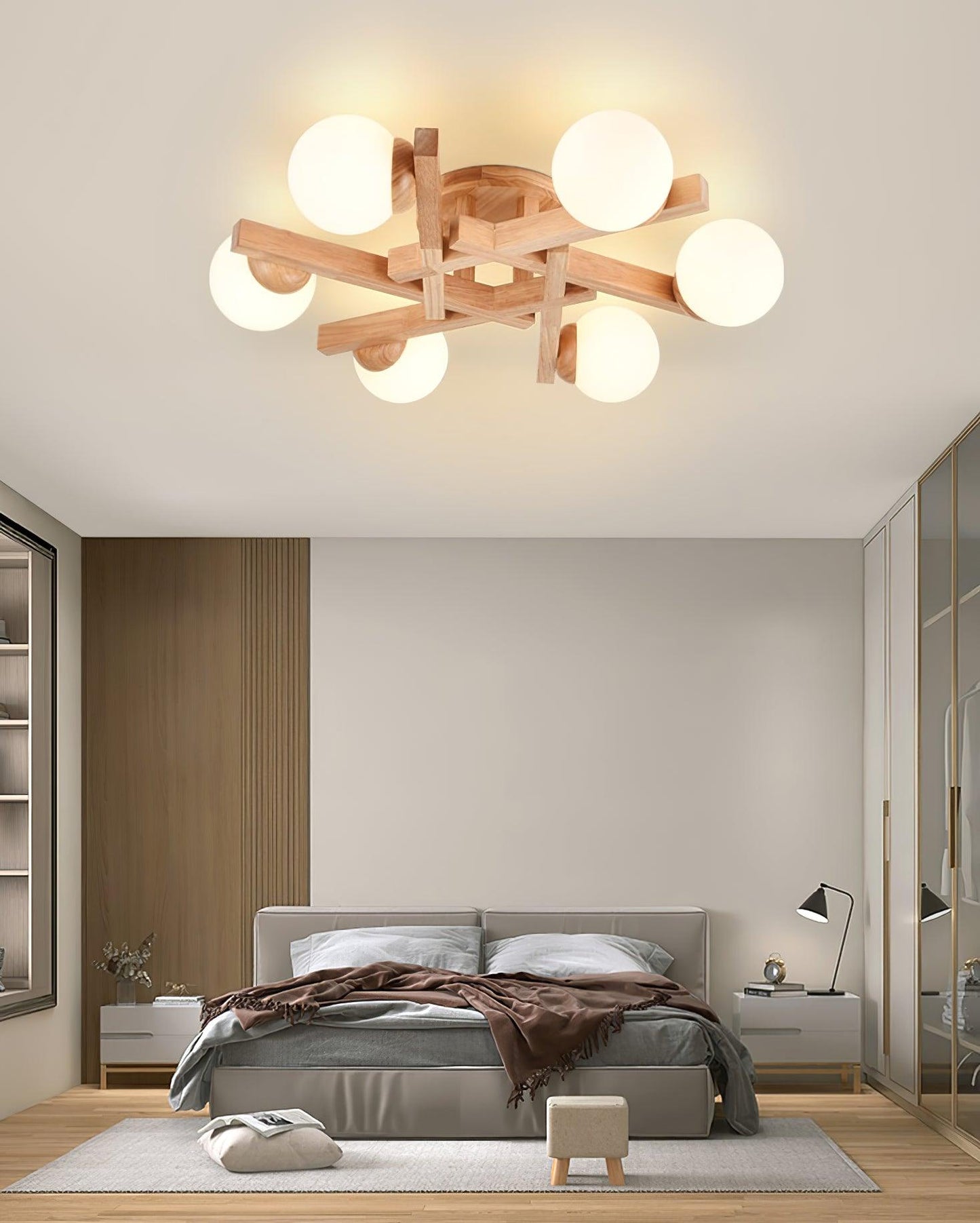 Wood Orin Ceiling Light
