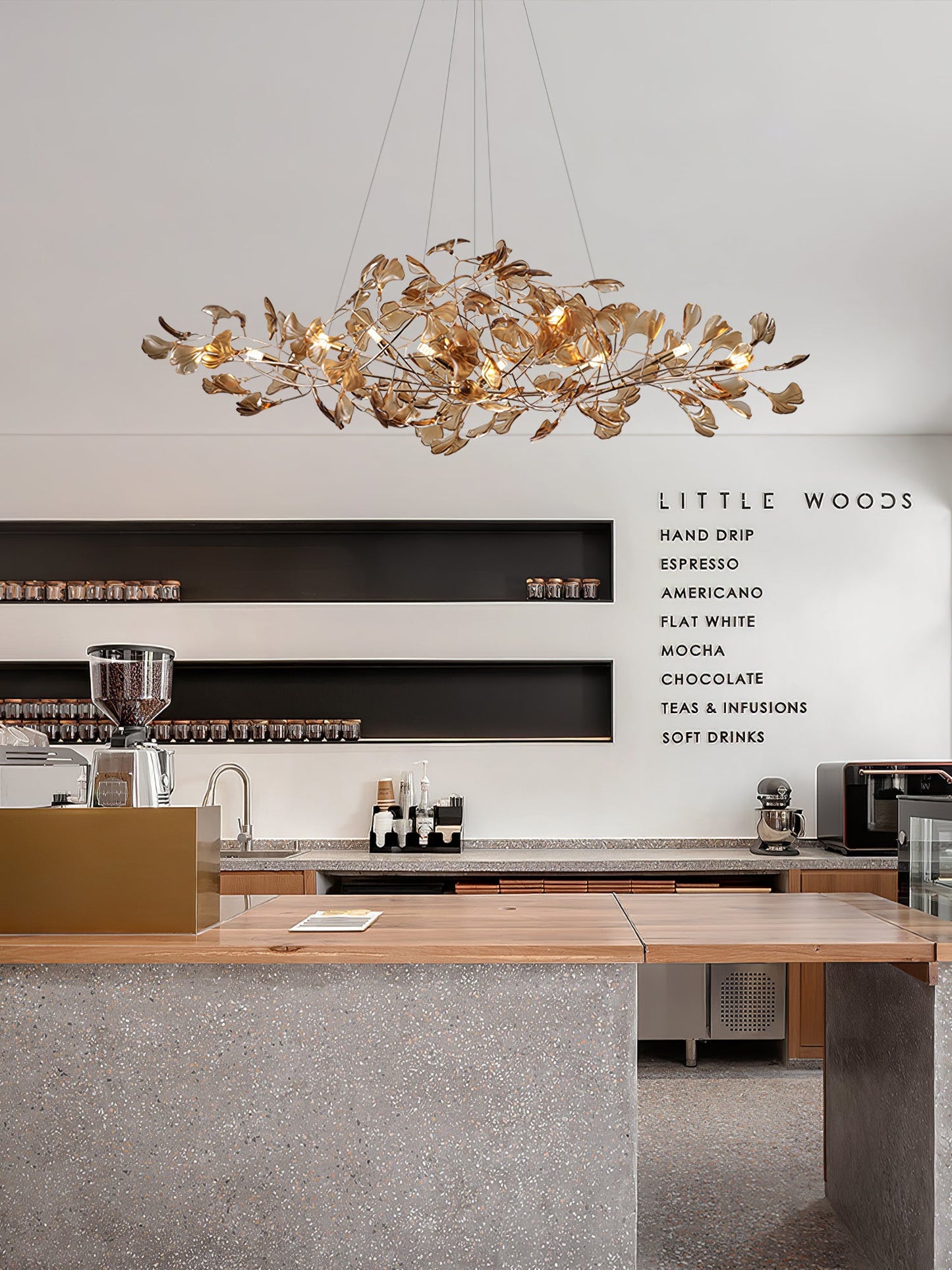 Acrylic Gingko Chandelier