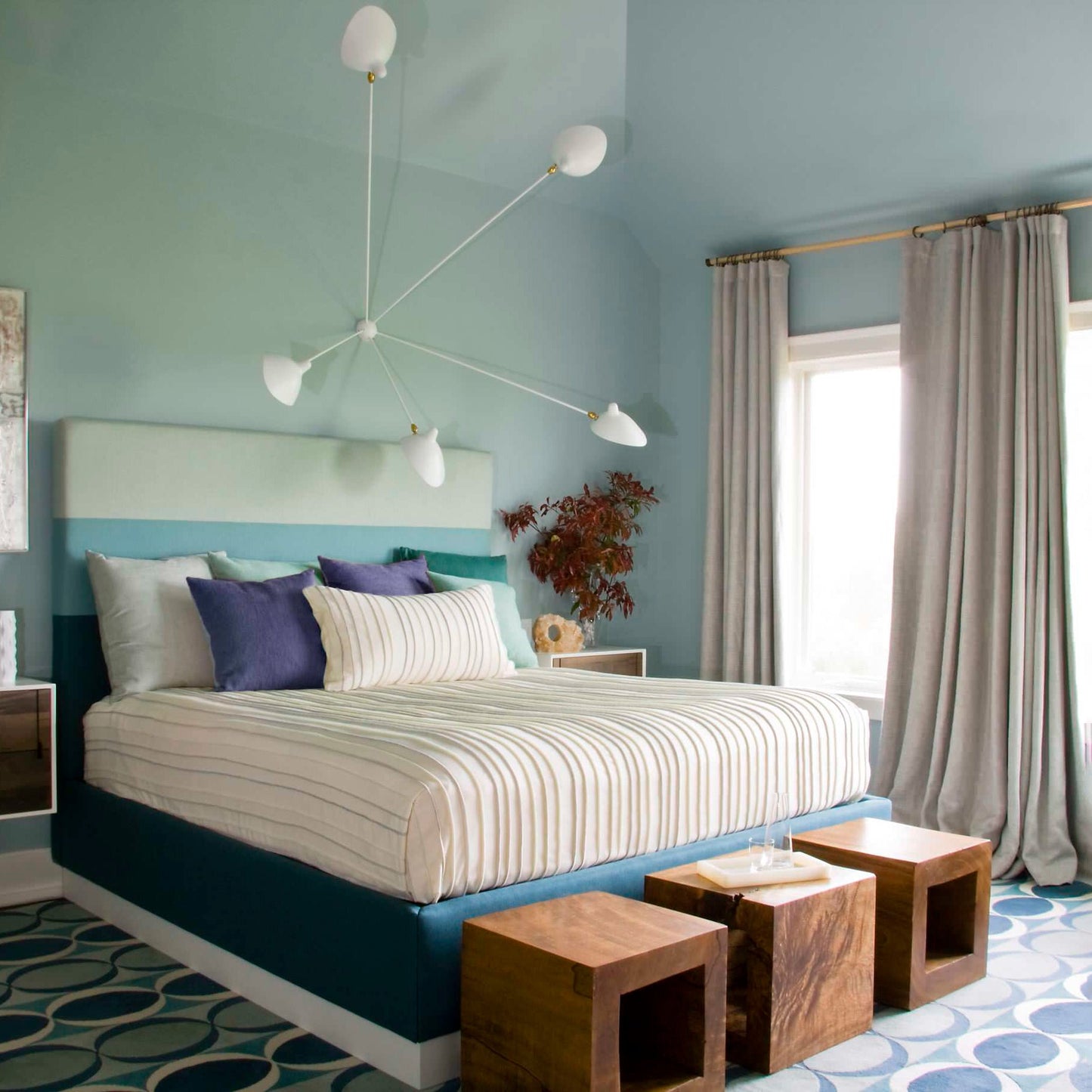 Leaning Serge Mouille Ceiling Lamp B