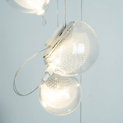 White and Clear Glass Pendant Light