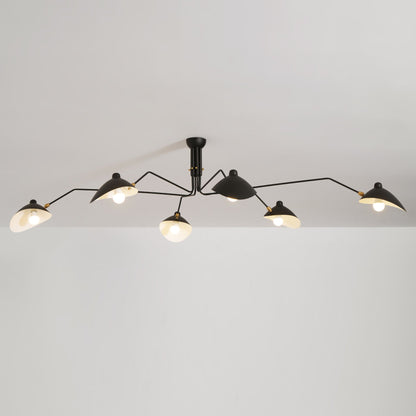 Horizontal Serge Mouille Ceiling Lamp A