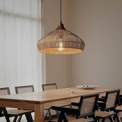 Wicker Rattan Pendant Light