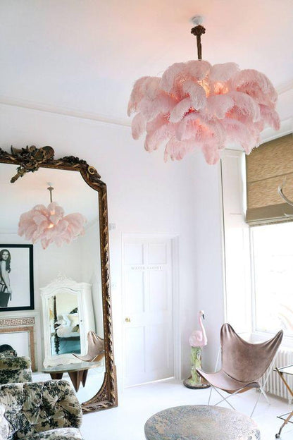 Ostrich Feather Chandeliers