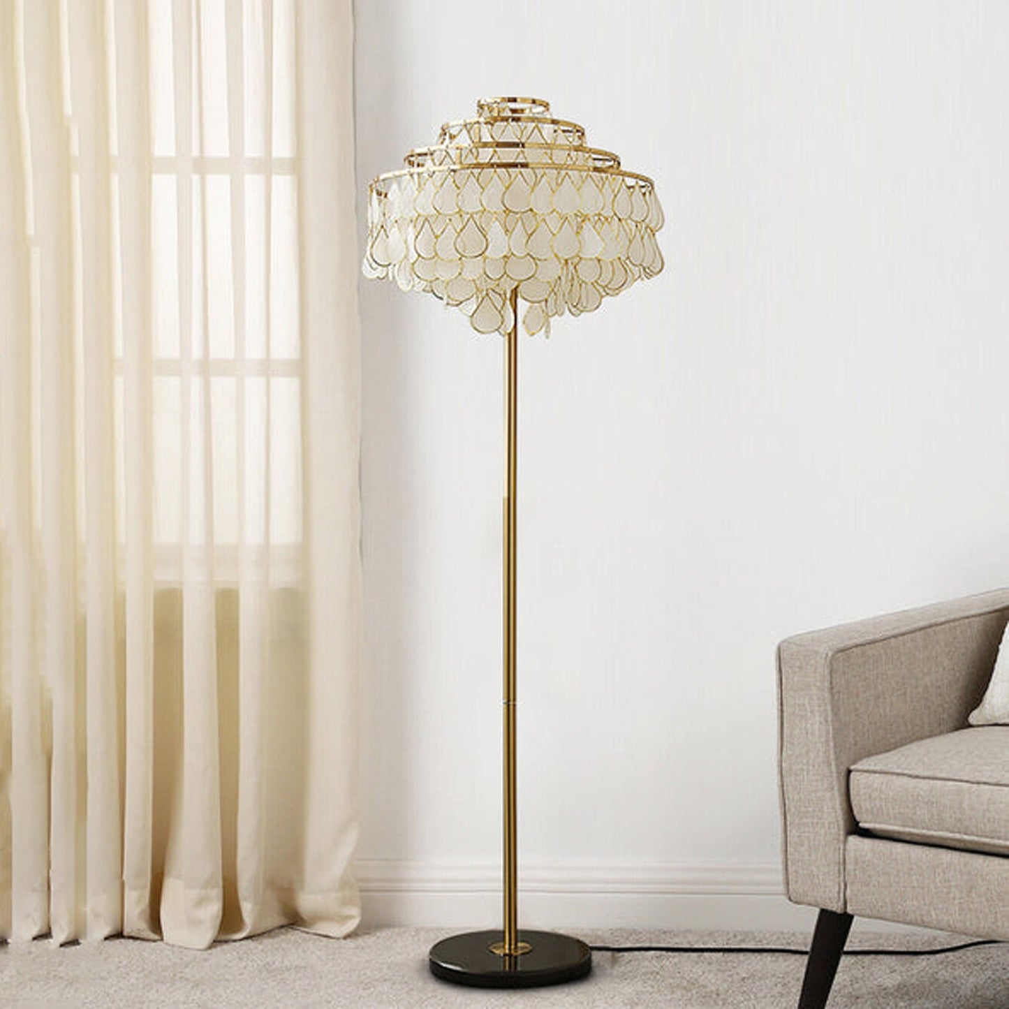 Abbington Shell Floor Lamp
