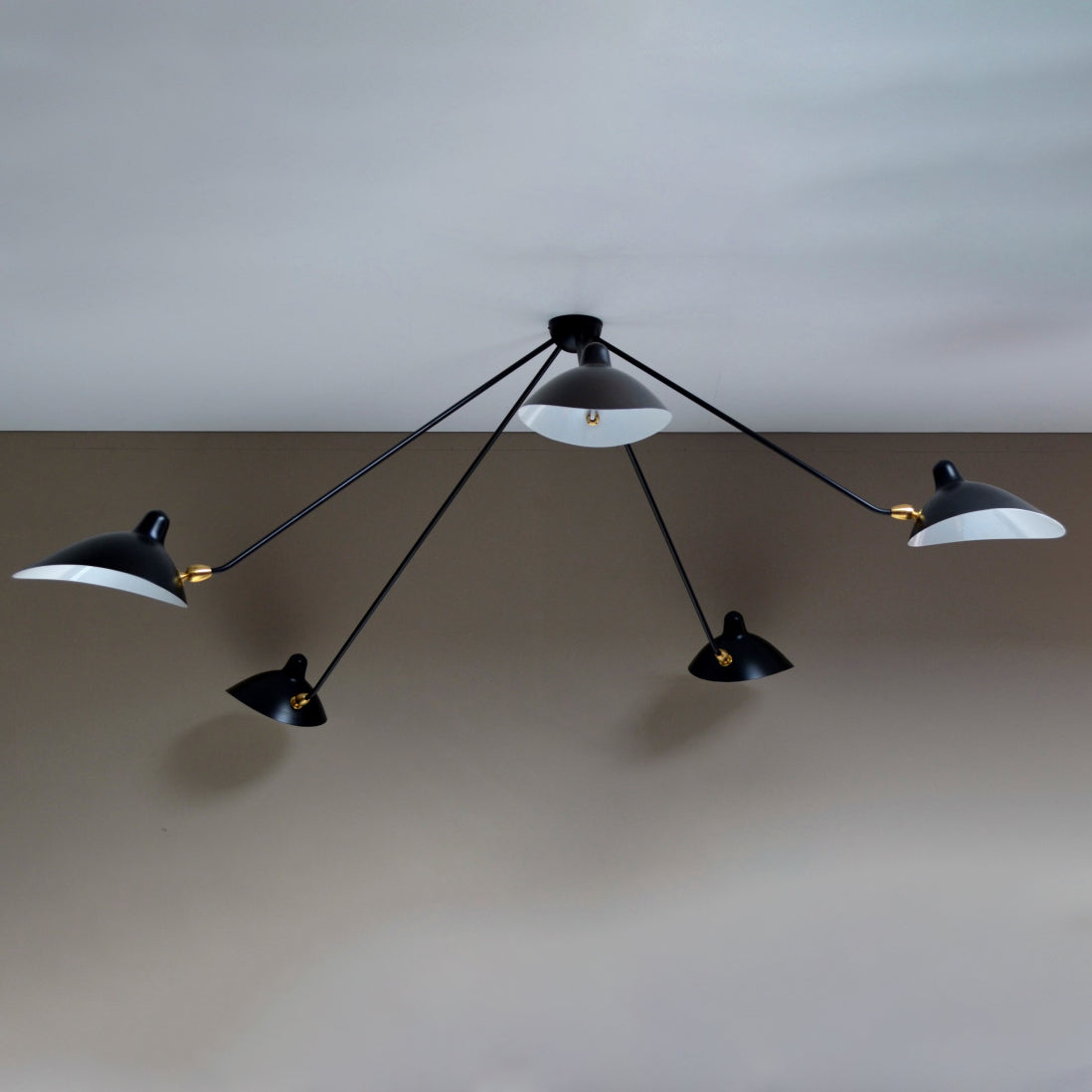 Leaning Serge Mouille Ceiling Lamp B