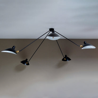 Leaning Serge Mouille Ceiling Lamp B